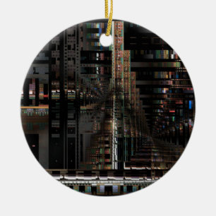 BlackTechnology Circuit Board Electronic Computer. Ceramic Tree Decoration