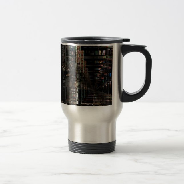 BlackTechnology Circuit Board Electronic Computer. Travel Mug (Right)