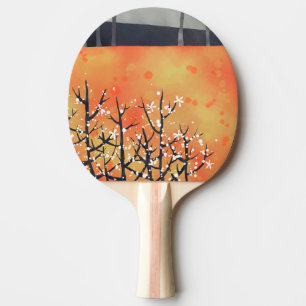 Blackthorn Blossom Spring Floral Coral Ping Pong Paddle