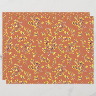 Blackthorn branches autumn colours