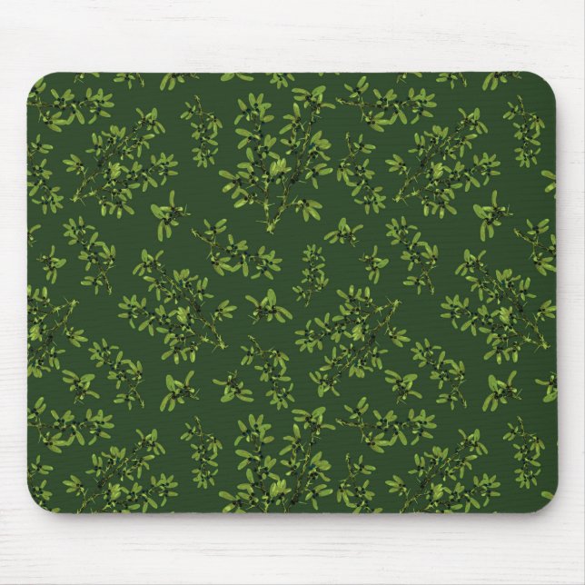 Blackthorn Pattern Deep  Green Mouse Pad (Front)