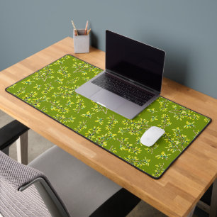 Blackthorn Pattern Green Desk Mat