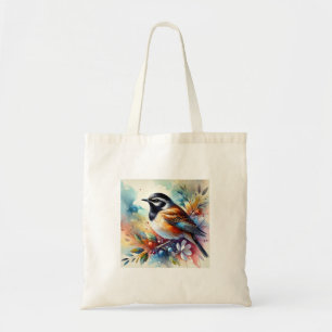 Blackthroated Nightingale 030924AREF140 - Watercol Tote Bag