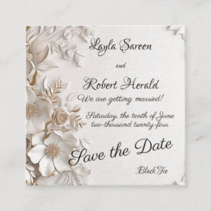 BlackTie Affair Save the Date Wedding Announcement