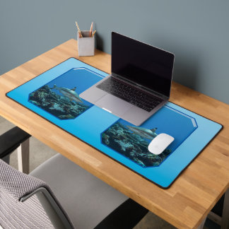Blacktip Reefshark at coral reef of Yap Island |  Desk Mat