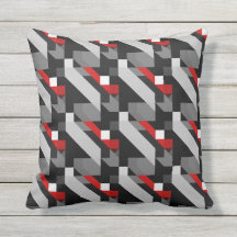 BlackToned and red colour  Geometric  Pattern