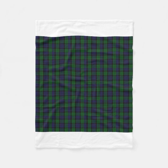 Blackwatch Tartan Fleece Blanket (Front)