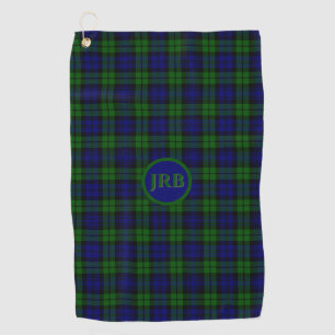Blackwatch Tartan Personalized Golf Towel