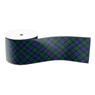 Blackwatch Tartan Royal Scottish Plaid Pattern Grosgrain Ribbon