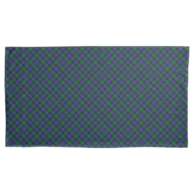 Blackwatch Tartan Royal Scottish Plaid Pattern Pillowcase (Front)