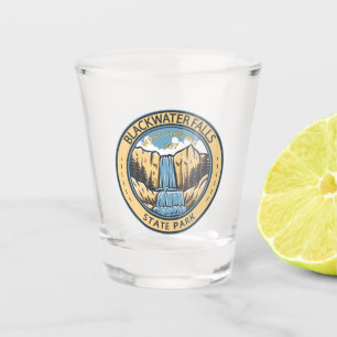 Blackwater Falls State Park West Virginia Badge Shot Glass