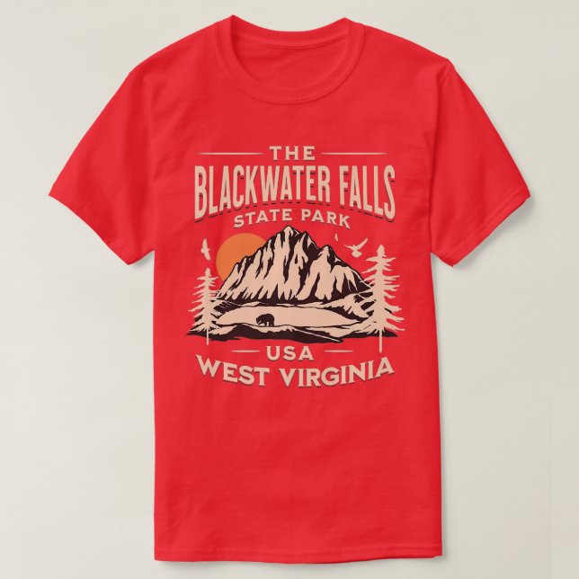 Blackwater Falls State Park West Virginia Hike Out T-Shirt (Design Front)