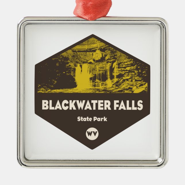 Blackwater Falls State Park West Virginia Metal Tree Decoration (Front)
