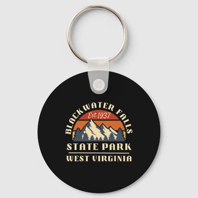 Blackwater Falls State Park West Virginia Mountain Key Ring (Front)