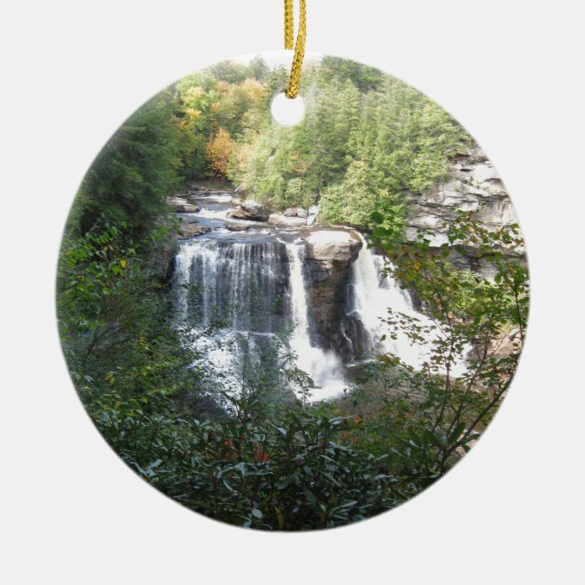 Blackwater Falls, West Virginia Ceramic Tree Decoration (Front)