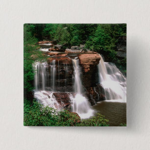 Blackwater Falls, West Virginia, scenic, 15 Cm Square Badge