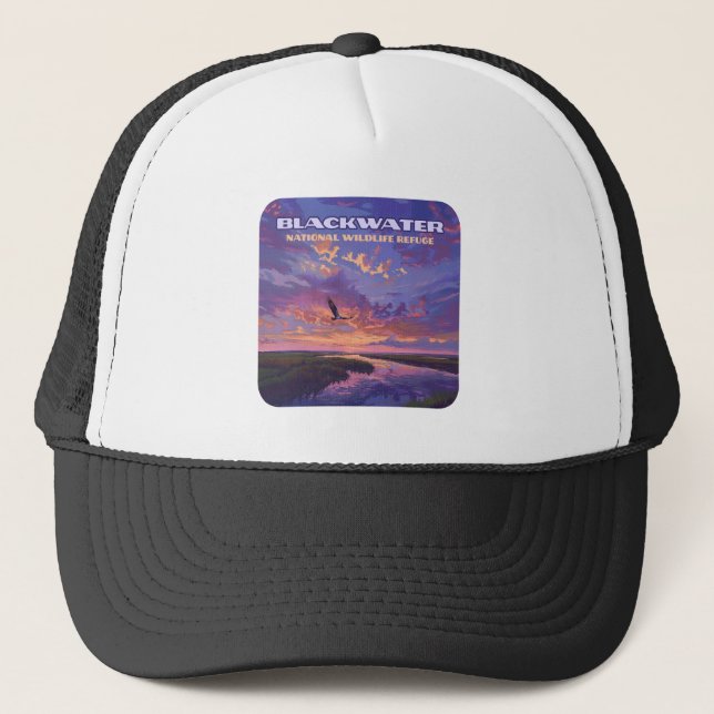 Blackwater National Wildlife Refuge Park Maryland  Trucker Hat (Front)
