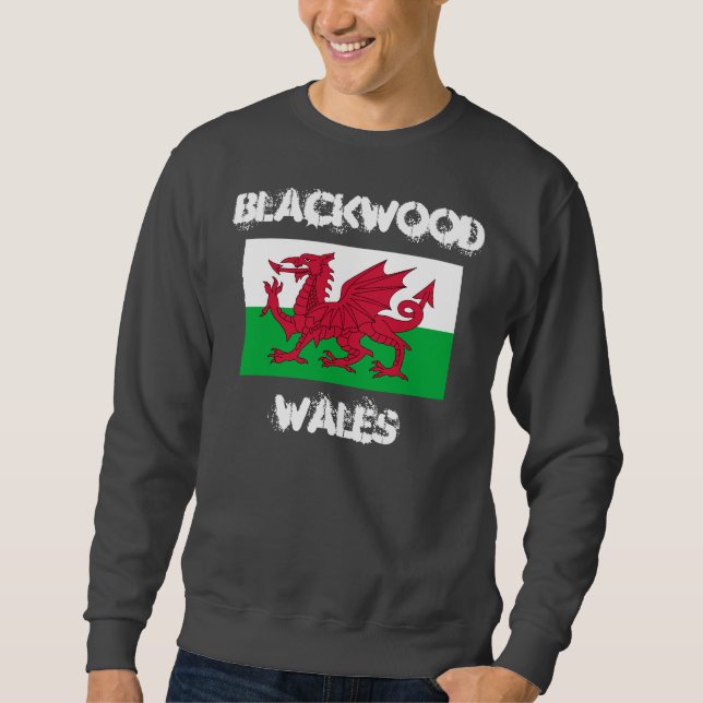Blackwood, Wales with Welsh flag Sweatshirt (Front)