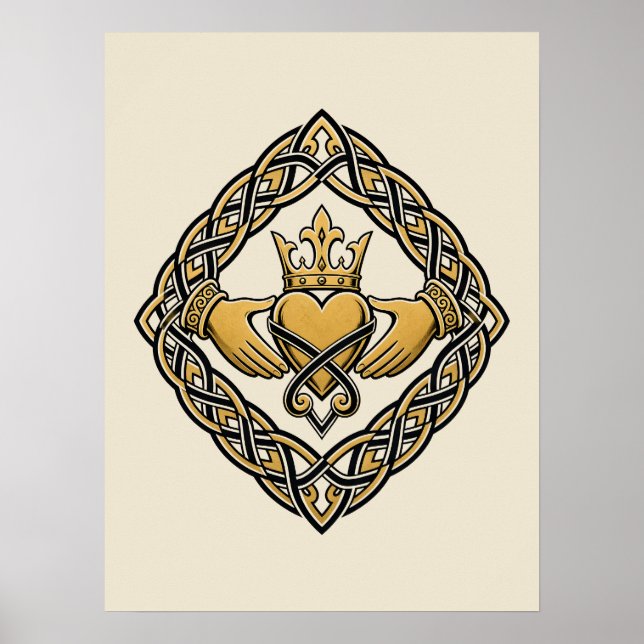 Blackwork Claddagh Poster (Front)