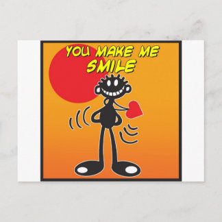 Blacky You Make Me Smile Postcard