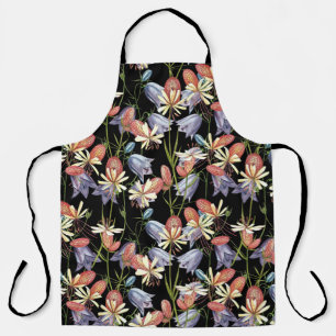 Bladder Campion Bells: Watercolor Floral Apron