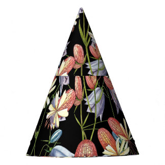 Bladder Campion Bells: Watercolor Floral Party Hat