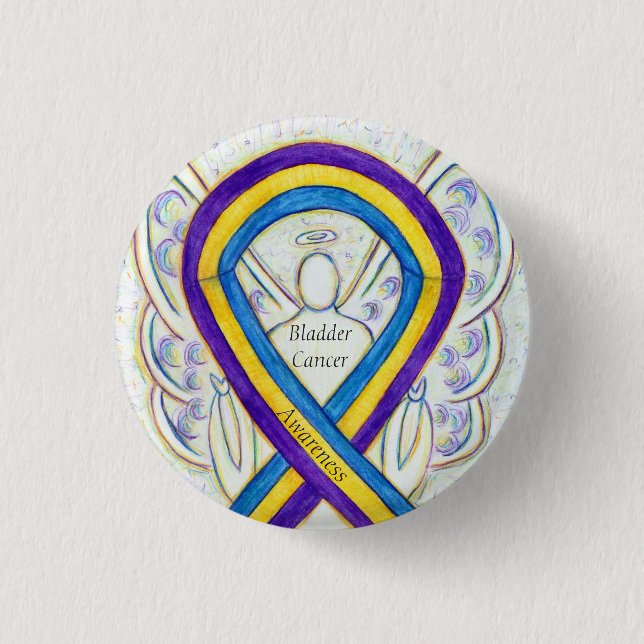 Bladder Cancer Angel Awareness Ribbon Pins (Front)