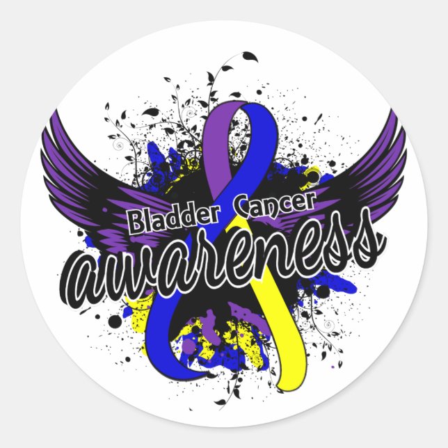 Bladder Cancer Awareness 16 Classic Round Sticker (Front)