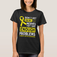 Bladder Cancer Awareness Dont Nerves Yellow Ribbon
