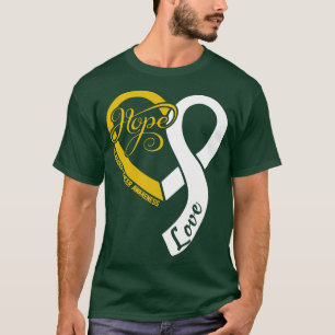 Bladder Cancer Awareness Hople Love Heart Ribbon H T-Shirt