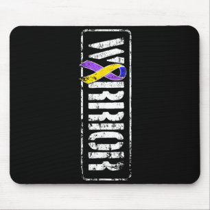 Bladder Cancer Awareness - Military Warrior Ribbon Mouse Pad