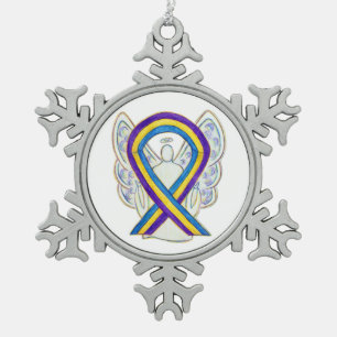 Bladder Cancer Awareness Ribbon Angel Ornament