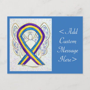 Bladder Cancer Awareness Ribbon Angel Postcard