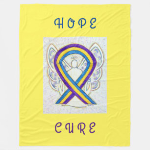 Bladder Cancer Awareness Ribbon Art Chemo Blanket