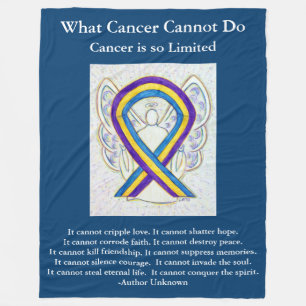 Bladder Cancer Awareness Ribbon Art Chemo Blanket