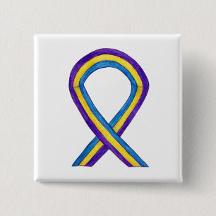 Bladder Cancer Awareness Ribbon Custom Pin Buttons