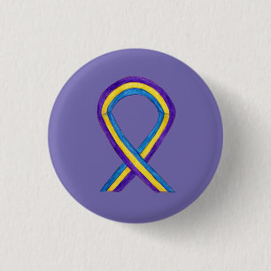 Bladder Cancer Awareness Ribbon Custom Pin Buttons