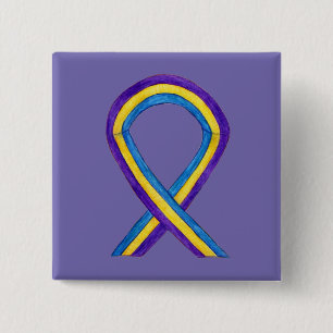 Bladder Cancer Awareness Ribbon Custom Pin Buttons