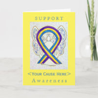 Bladder Cancer Awareness Ribbon Customised Card