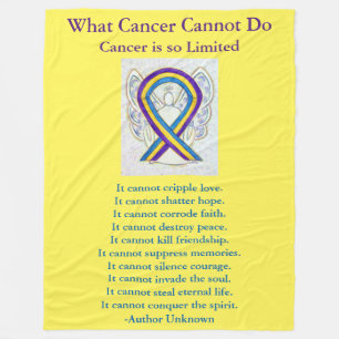 Bladder Cancer Awareness Ribbon Fleece Blankets