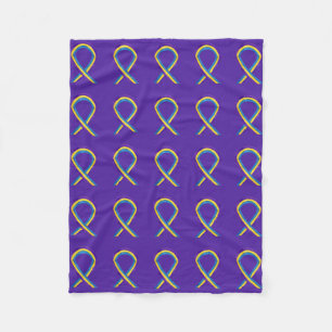 Bladder Cancer Awareness Ribbon Fleece Blankets