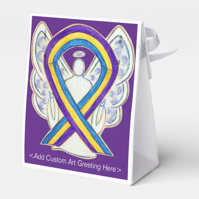 Bladder Cancer Awareness Ribbon Party Favour Box (Back Side)