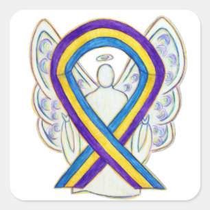 Bladder Cancer Awareness Ribbon Sticker Decals