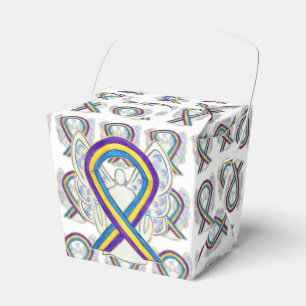 Bladder Cancer Awareness Ribbon Take Out Favour Bo Favour Box