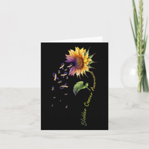 Bladder Cancer Awareness Sunflower Shirt Card