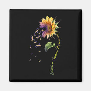 Bladder Cancer Awareness Sunflower Shirt Magnet