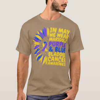 Bladder Cancer Awareness Sunflower Wear Marigold P T-Shirt