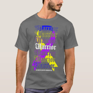 Bladder Cancer Awareness Warrior Tricolor Ribbon G T-Shirt
