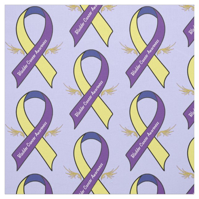 Bladder Cancer Awareness with Wings Fabric (Swatch)
