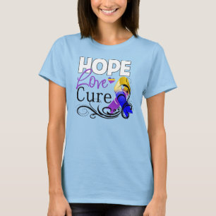 Bladder Cancer Hope Love Cure T-Shirt